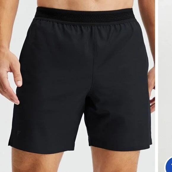 Fabletics Men’s Fundamental 7” Black Athletic Shorts Size XL Athleisure Workout - Picture 1 of 6